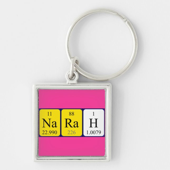Narah periodic table name keyring (Front)