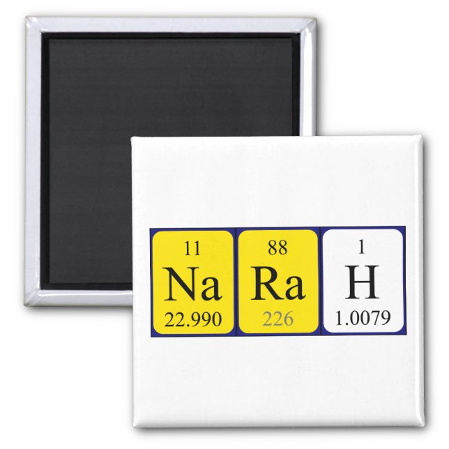 Narah periodic table name magnet (Front)