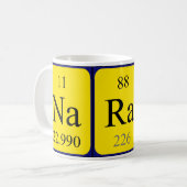 Narah periodic table name mug (Front Left)