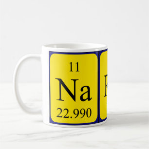 Narah periodic table name mug