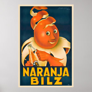 Naranja Bilz Orange Juice - Vintage Advertising Poster