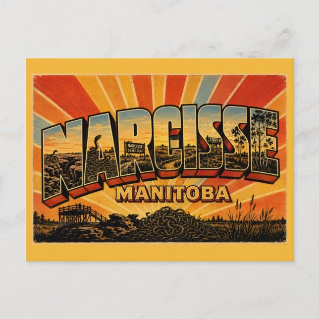 Narcisse Snake Dens Manitoba Postcard (Front)
