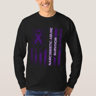 Narcissistic Abuse Awareness Month Purple Ribbon S T-Shirt