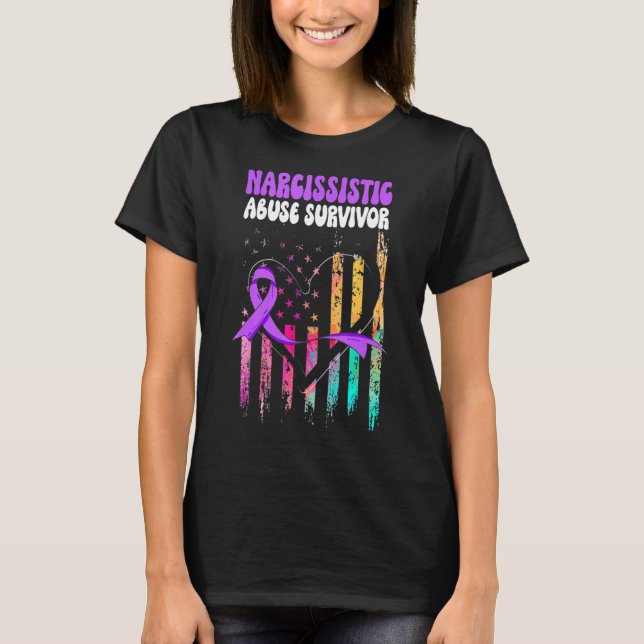 Narcissistic Abuse Awareness Survivor and Domestic T-Shirt (Front)