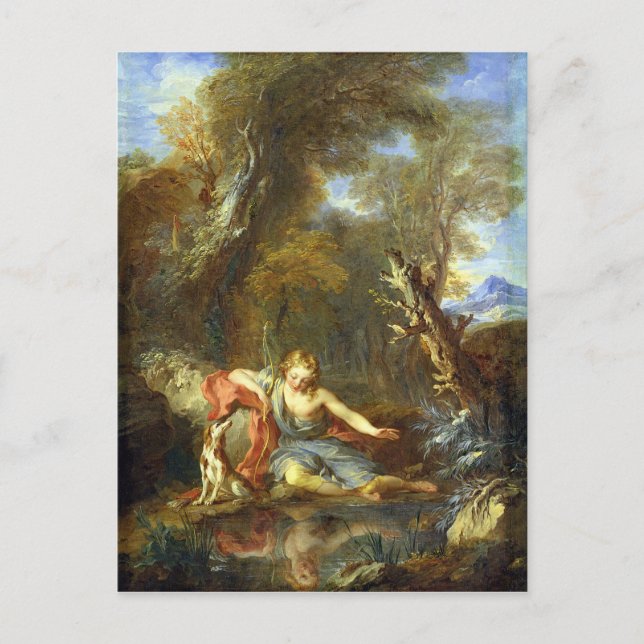 Narcissus, 1728 postcard (Front)