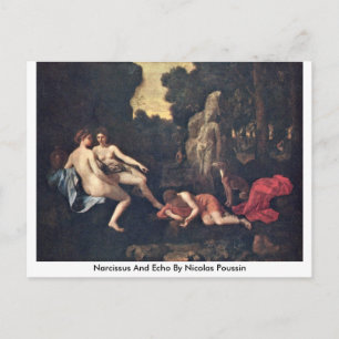 Narcissus And Echo By Nicolas Poussin Postcard