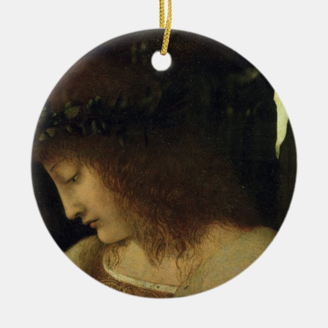 Narcissus at the Fountain Ceramic Tree Decoration (Front)