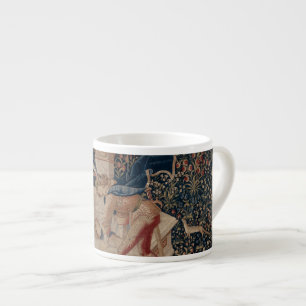 Narcissus at the Well, Medieval Tapestry Espresso Cup