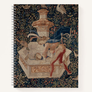 Narcissus at the Well, Medieval Tapestry Notebook