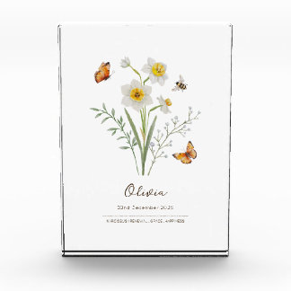 Narcissus Birth Month Flower Photo Block