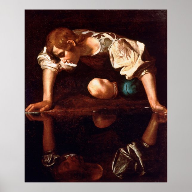 Narcissus by Caravaggio (1599) Poster (Front)