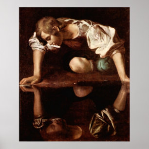 Narcissus by Caravaggio Poster