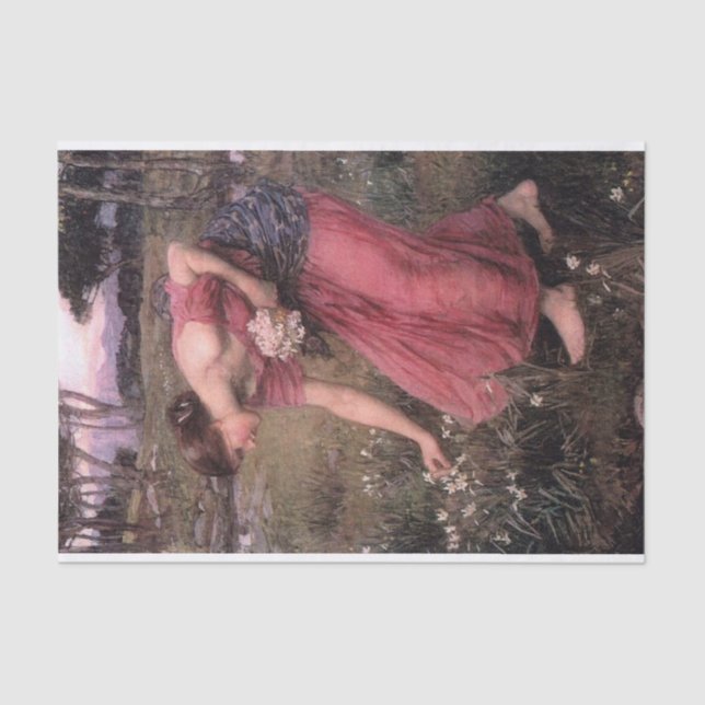 Narcissus by John William Waterhouse - 1912 Tissue Paper (Front)