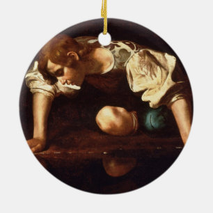 Narcissus by Michelangelo Merisi da Caravaggio Ceramic Tree Decoration