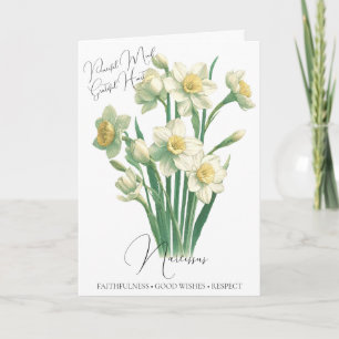 Narcissus December Birth Flower Birthday Card