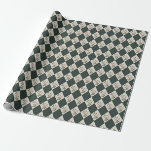 Narcissus Diamond Winter Botanical Wrapping Paper