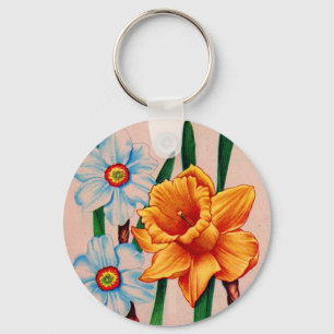 narcissus flowers key ring