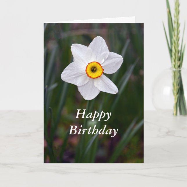 Narcissus Happy Birthday Card (Front)