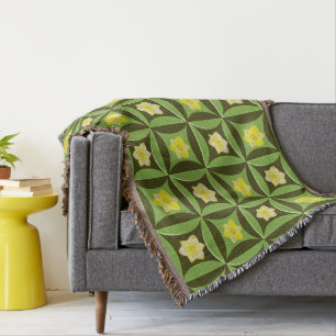 Narcissus in the Hole in the Barn Door Throw Blanket