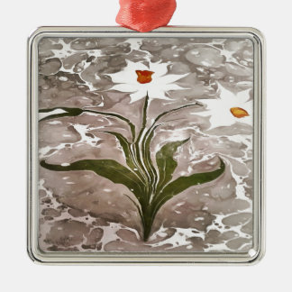 Narcissus On Marble Metal Tree Decoration