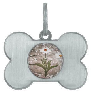 Narcissus On Marble Pet Tag