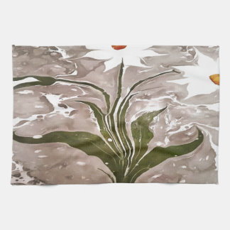 Narcissus On Marble Tea Towel