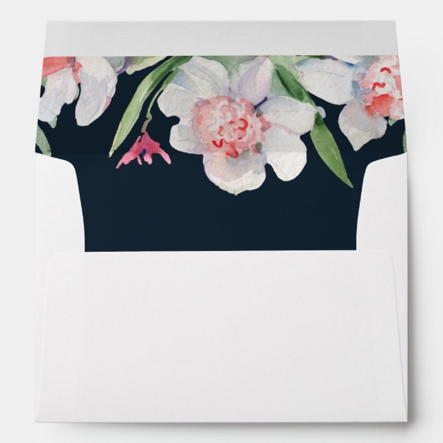 Narcissus on Navy with Return Address Envelope (Back (Bottom))