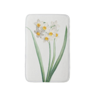 Narcissus, Pierre-Joseph Redouté, 1805 Bath Mat