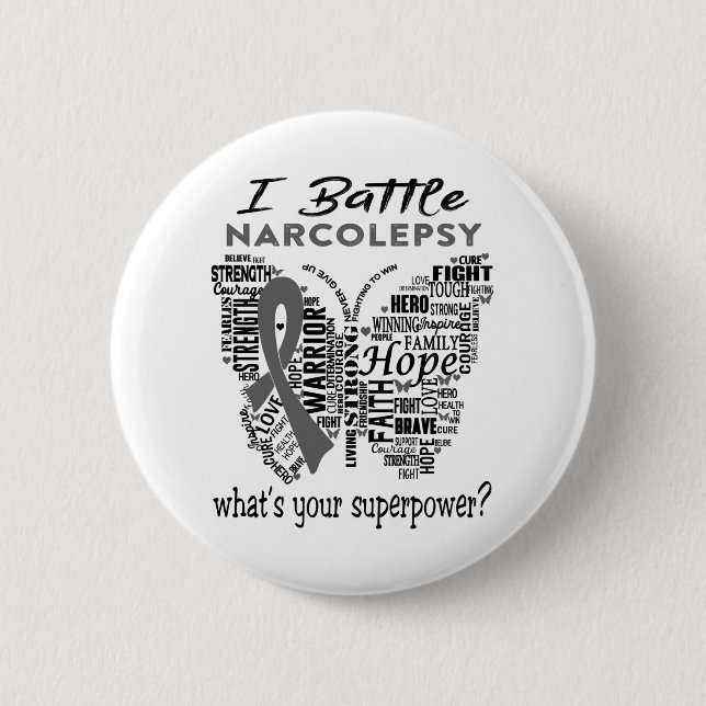 Narcolepsy Awareness Month Ribbon Gifts 6 Cm Round Badge (Front)