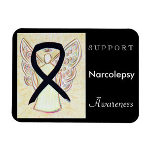 Narcolepsy Awareness Ribbon Angel Custom Magnet