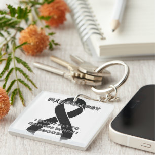 Narcolepsy Awareness Ribbon Key Ring