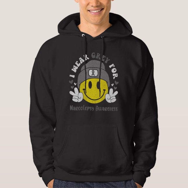 Narcolepsy Awareness Ribbon Support Gifts Hoodie (Front)