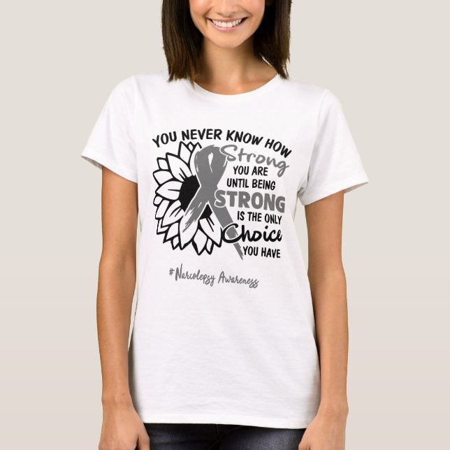 Narcolepsy Awareness Ribbon Support Gifts T-Shirt (Front)