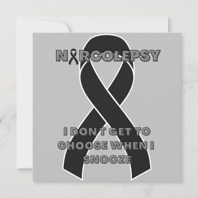 narcolepsy narcolepsy awareness ribbon Flat Card (Front)