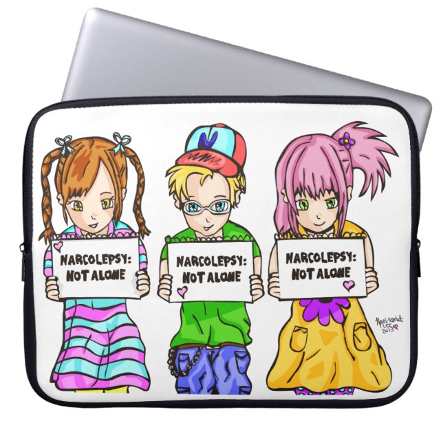 NARCOLEPSY: NOT ALONE™ Fun Laptop Case (Front)