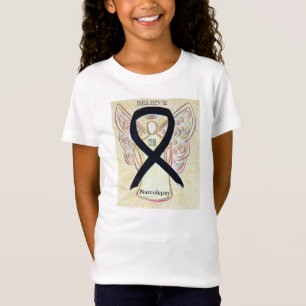 Narcolepy Black Awareness Ribbon Angel Shirt