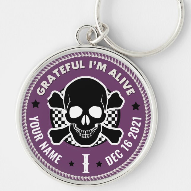 Narcotics Anonymous Themed Cleantime Gift Key Ring (Front)