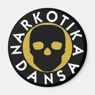 NARKOTIKA LIV Butter round magnet black N3