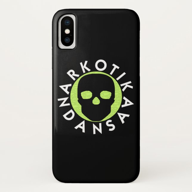 NARKOTIKA LIV Lime case iPhone X  black N3 (Back)