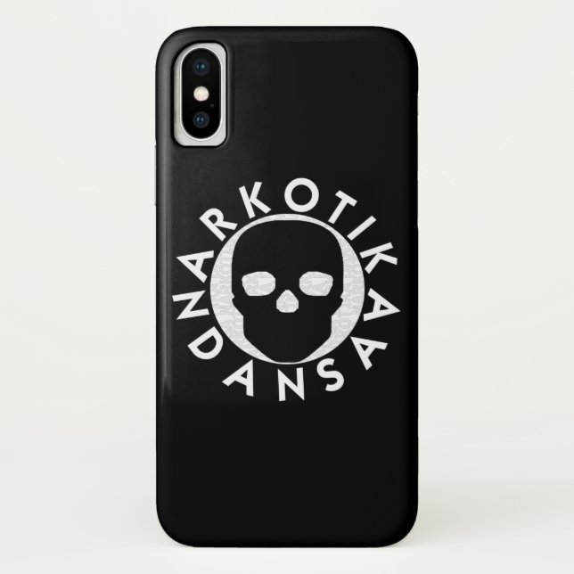 NARKOTIKA LIV Porcelain case iPhone X  black N3 (Back)