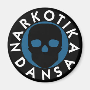NARKOTIKA LIV Steel round magnet  black N3