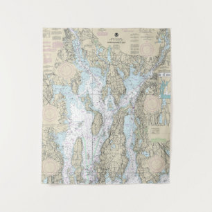 Narragansett Bay Nautical Chart 13221 Tapestry