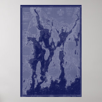 Narragansett Bay Newport Map Nautical Chart Art