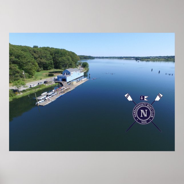 Narragansett Boat Club Aerial Photo Poster (Front)