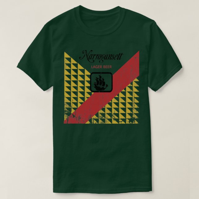 Narragansett label from Jaws distressed T-Shirt (Design Front)