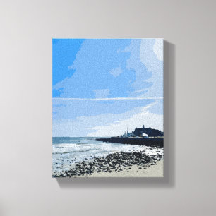 Narragansett Town Beach Rhode Island Painting Canvas Print