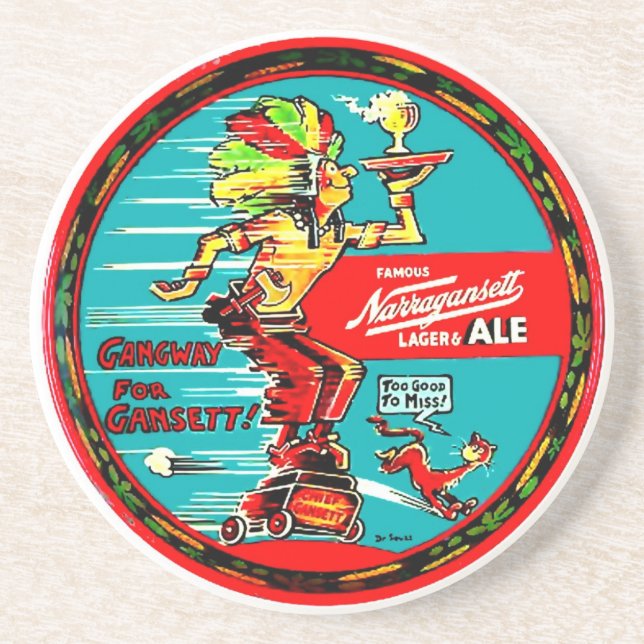 NARRAGANSETT VINTAGE "BEER TRAY"COASTER COASTER (Front)