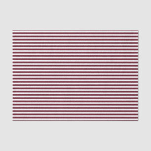 Narrow Autumn Burgundy and White Striped Pattern Tissue Paper