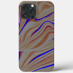 Narrow blue ripples between layers of cement burnt iPhone 13 pro max case