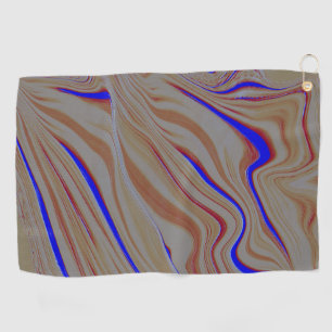 Narrow blue ripples between layers of cement burnt golf towel